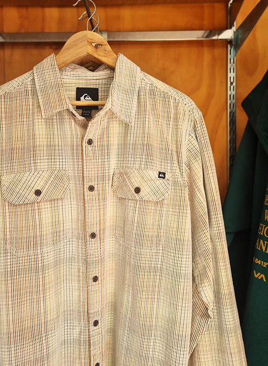 QUIKSILVER Venture Cord Shirt Wind Chime Plaid