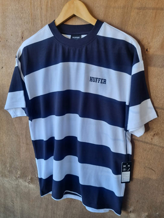HUFFER Game Day Stripe Tee Navy White