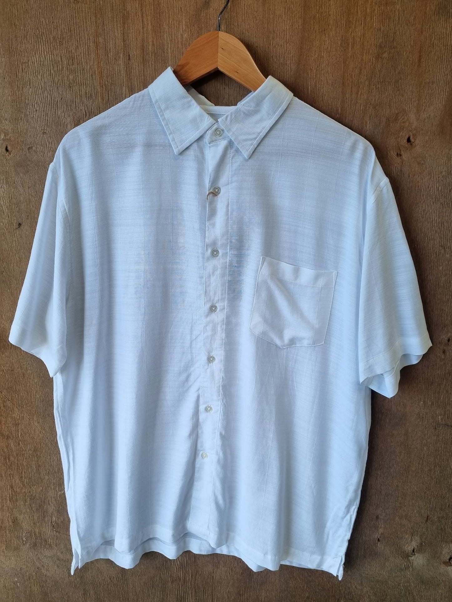 KINGSTON GRANGE White Bamboo Short Sleeve Shirt
