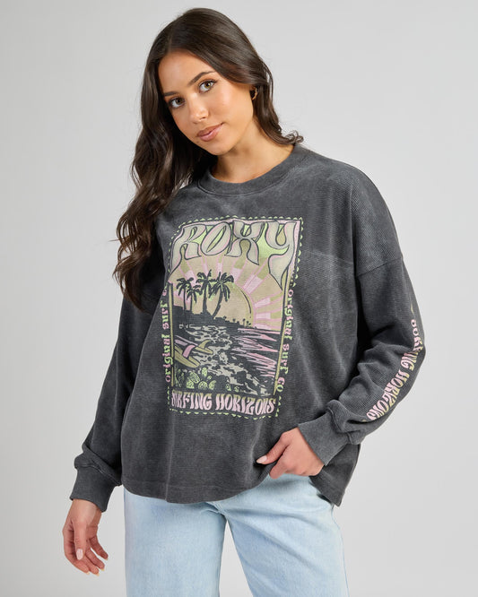 ROXY East Side Midweight Long Sleeve Waffle Tee