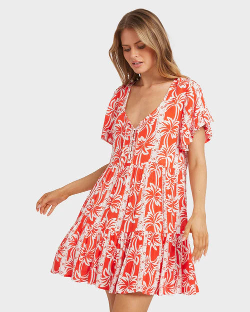 BILLABONG Row of Palms Tiered Dress