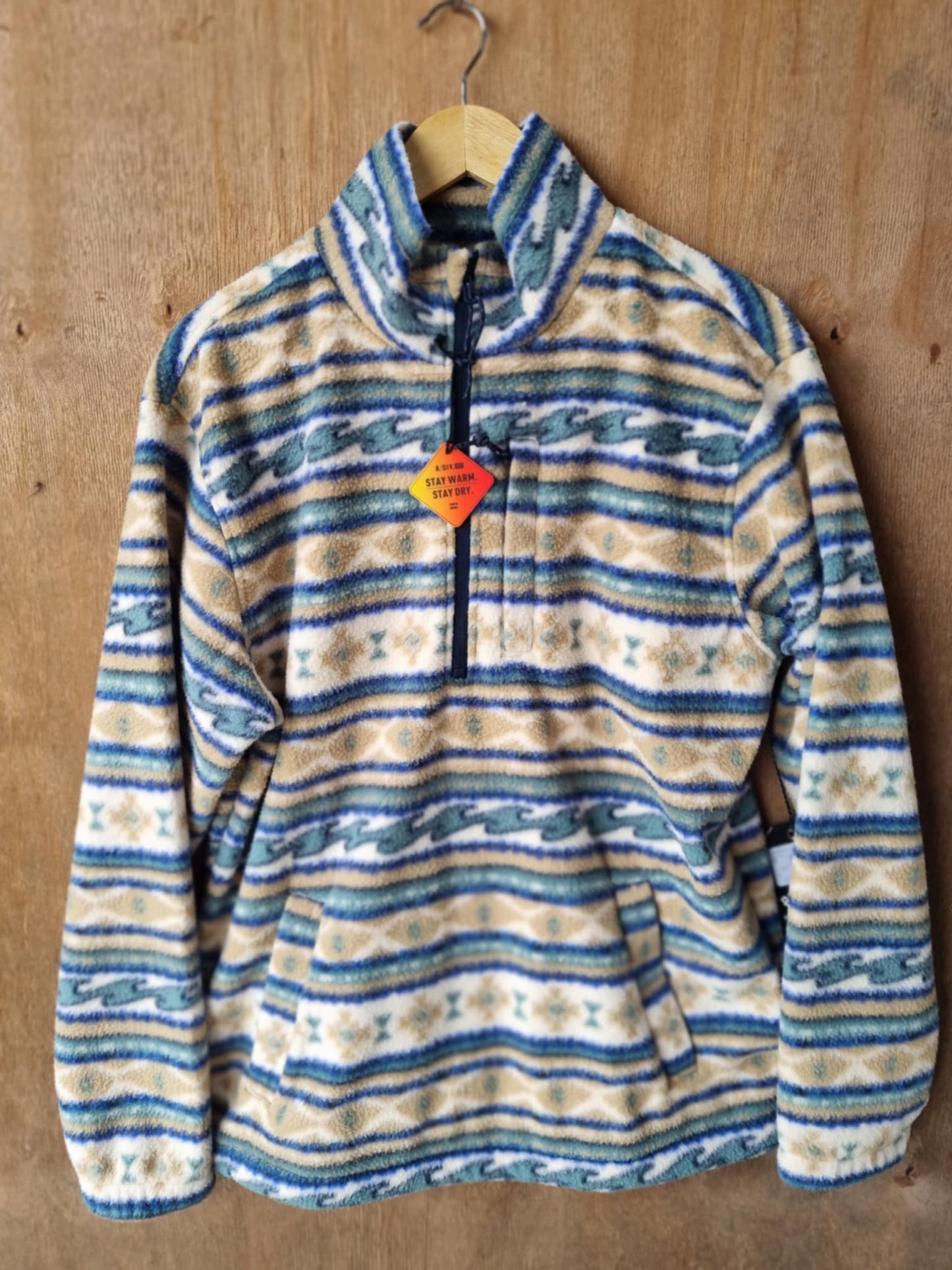 BILLABONG Boundary Mock Fleece Pullover Desert