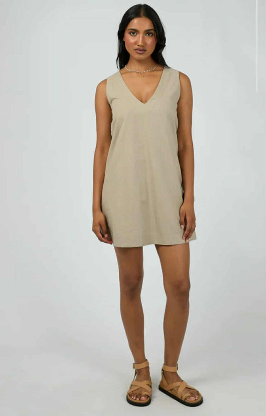 ALL ABOUT EVE Essential Mini Dress Stone