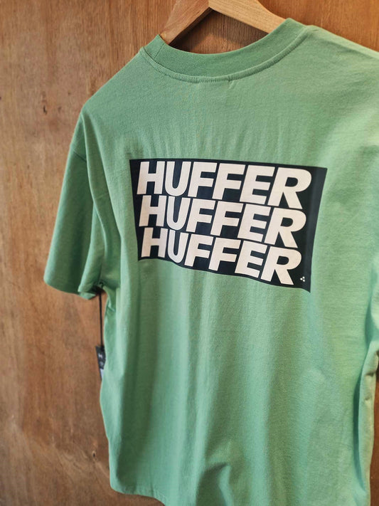 HUFFER Block Stacked Tee 220 Lichen Green