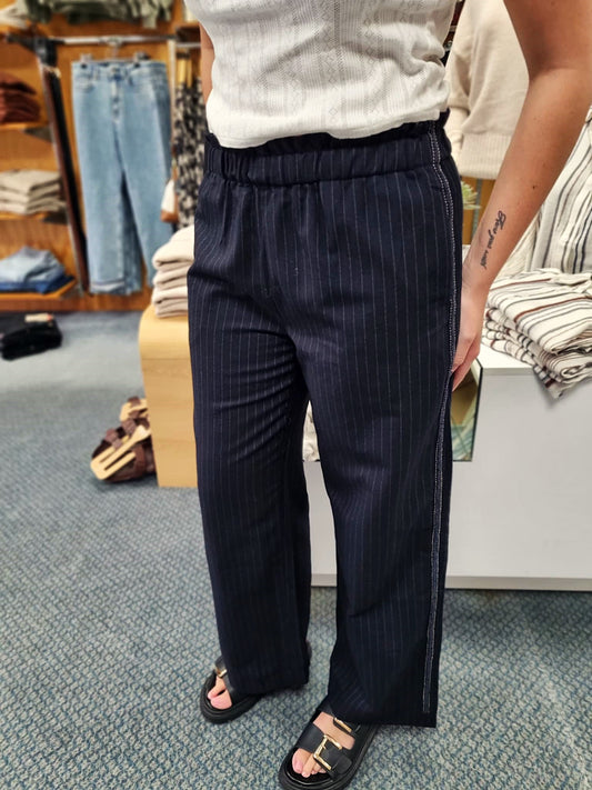 ZAFINA Finn Pant Navy Pinstripe