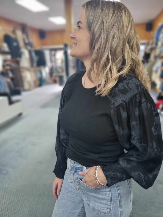 ZAFINA Aria Top Black