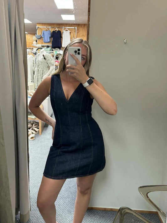 ALL ABOUT EVE Marlo Denim Dress Indigo