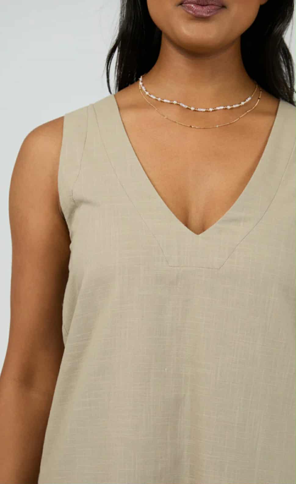 ALL ABOUT EVE Essential Mini Dress Stone