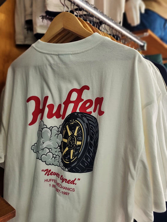 HUFFER Block Tee Tyred Chalk