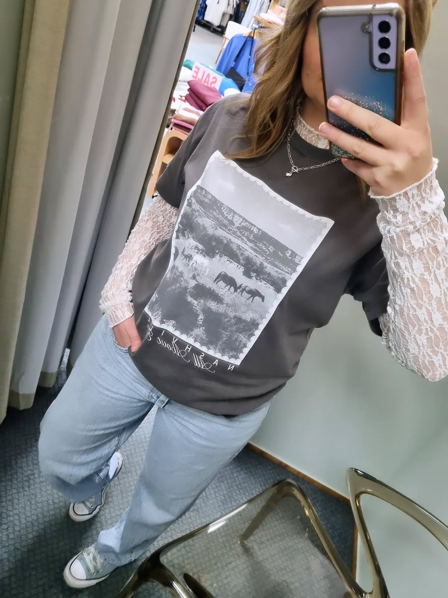 ALL ABOUT EVE Nashville Relaxed Tee Charcoal
