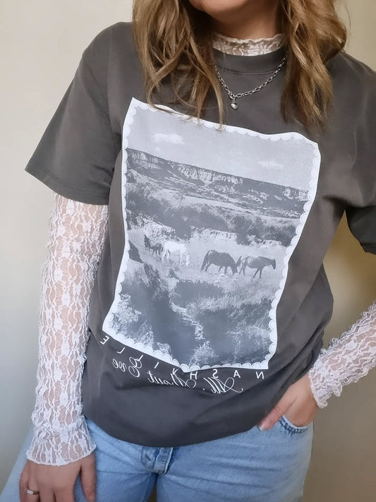 ALL ABOUT EVE Nashville Relaxed Tee Charcoal