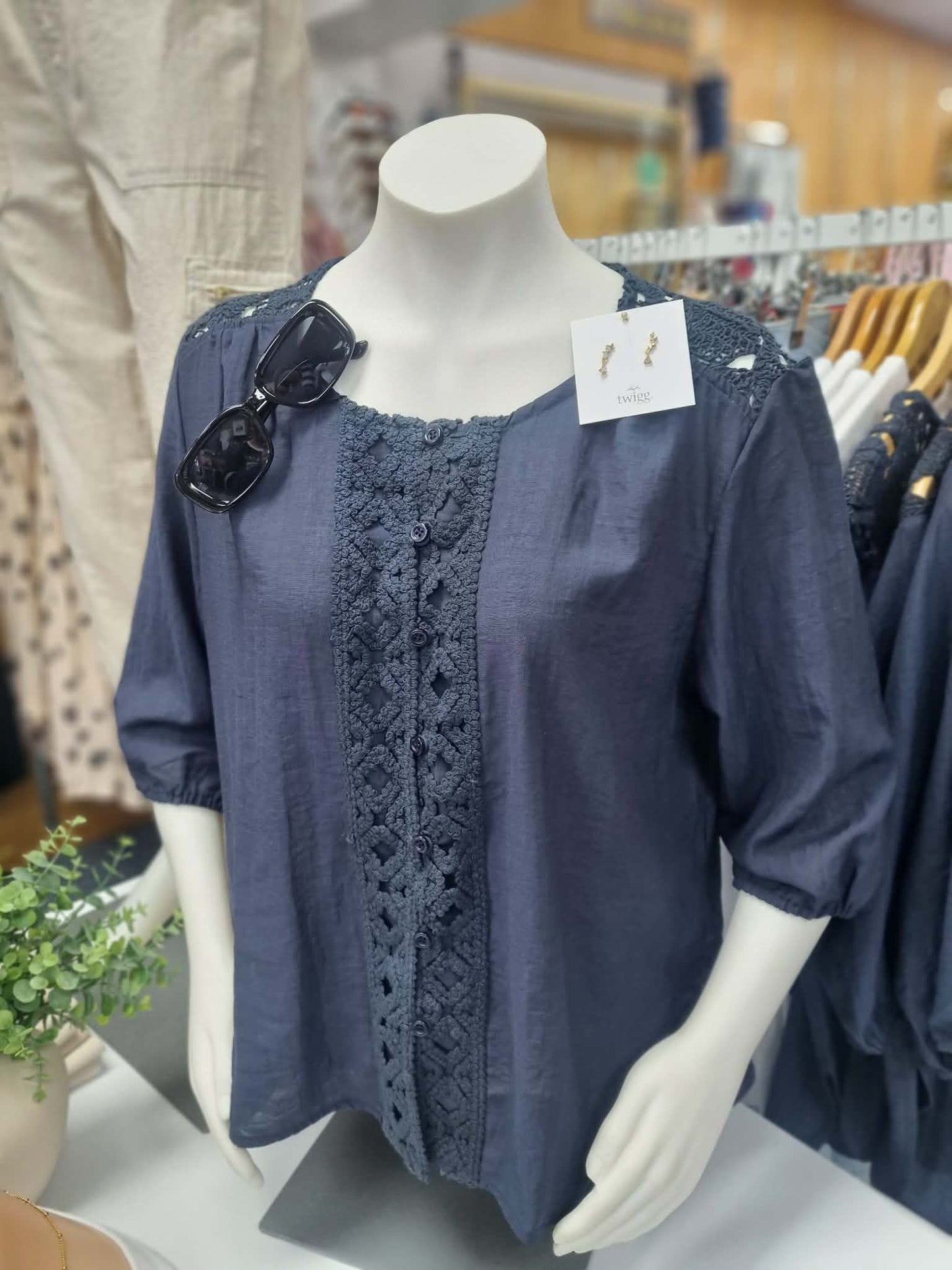 ZAFINA Frida Top Navy