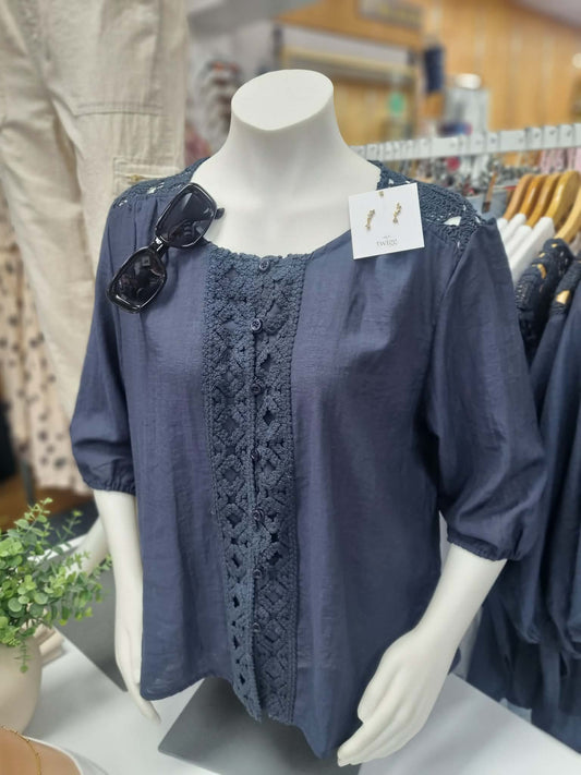 ZAFINA Frida Top Navy