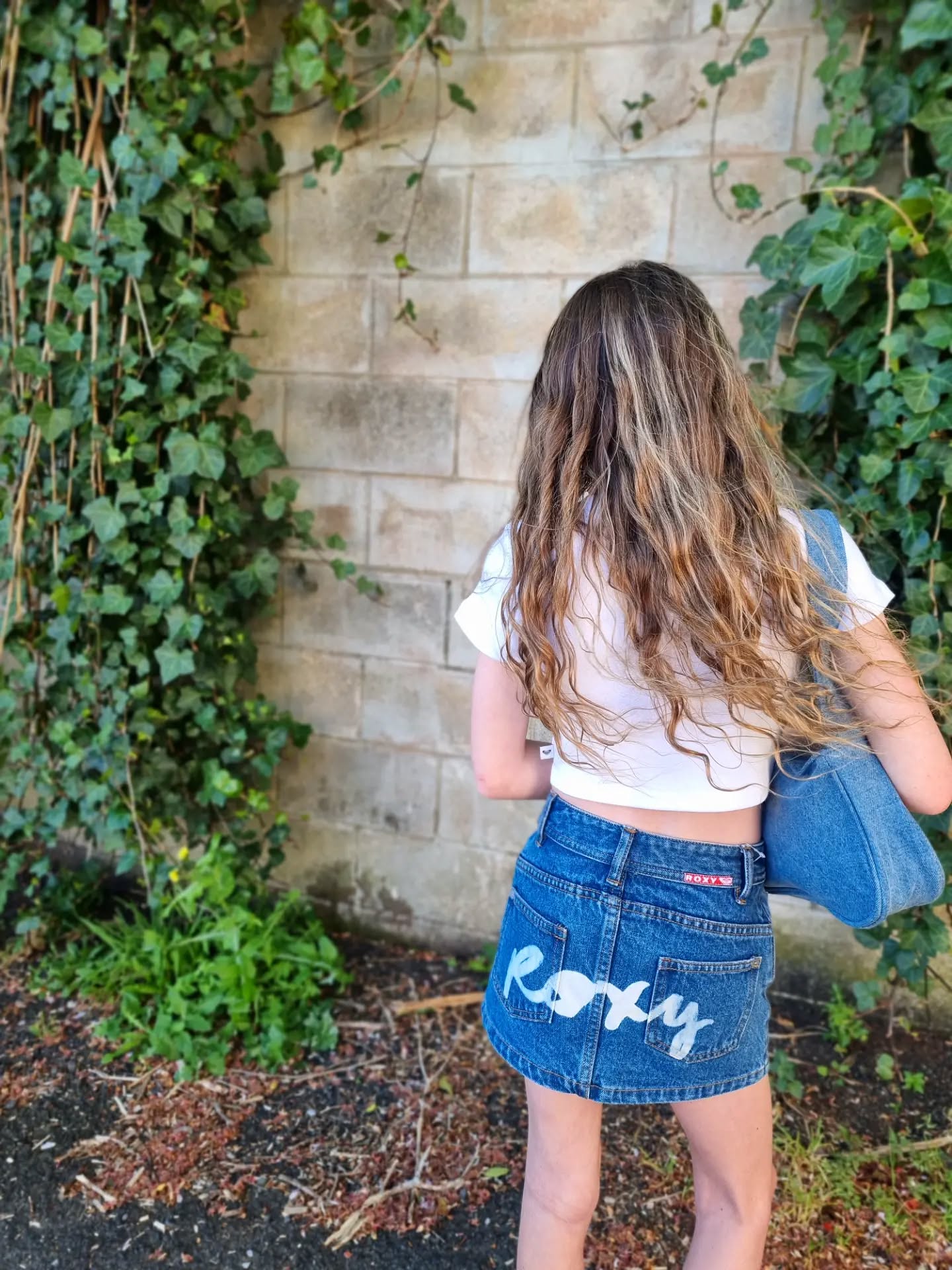 ROXY Girl Backslider Mini Denim Skirt