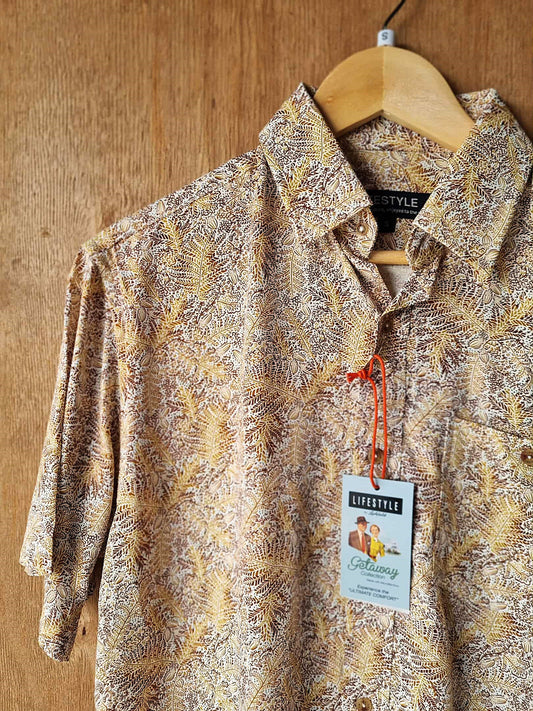 LICHFIELD Lifestyle Getaway Shirt Brown/Taupe Print