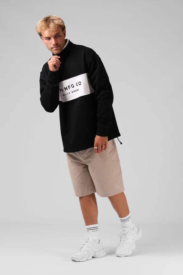 RPM 90's 1/4 Zip Pullover Black/White
