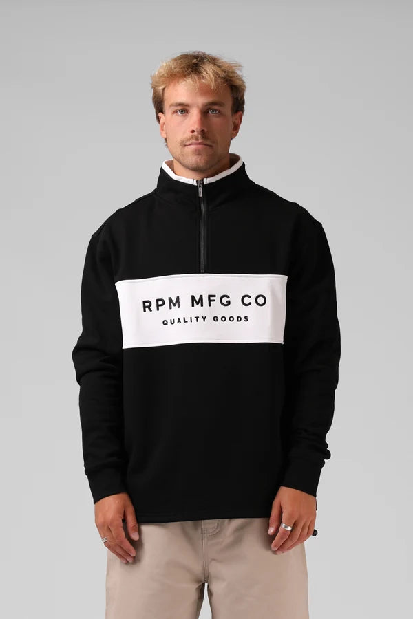 RPM 90's 1/4 Zip Pullover Black/White