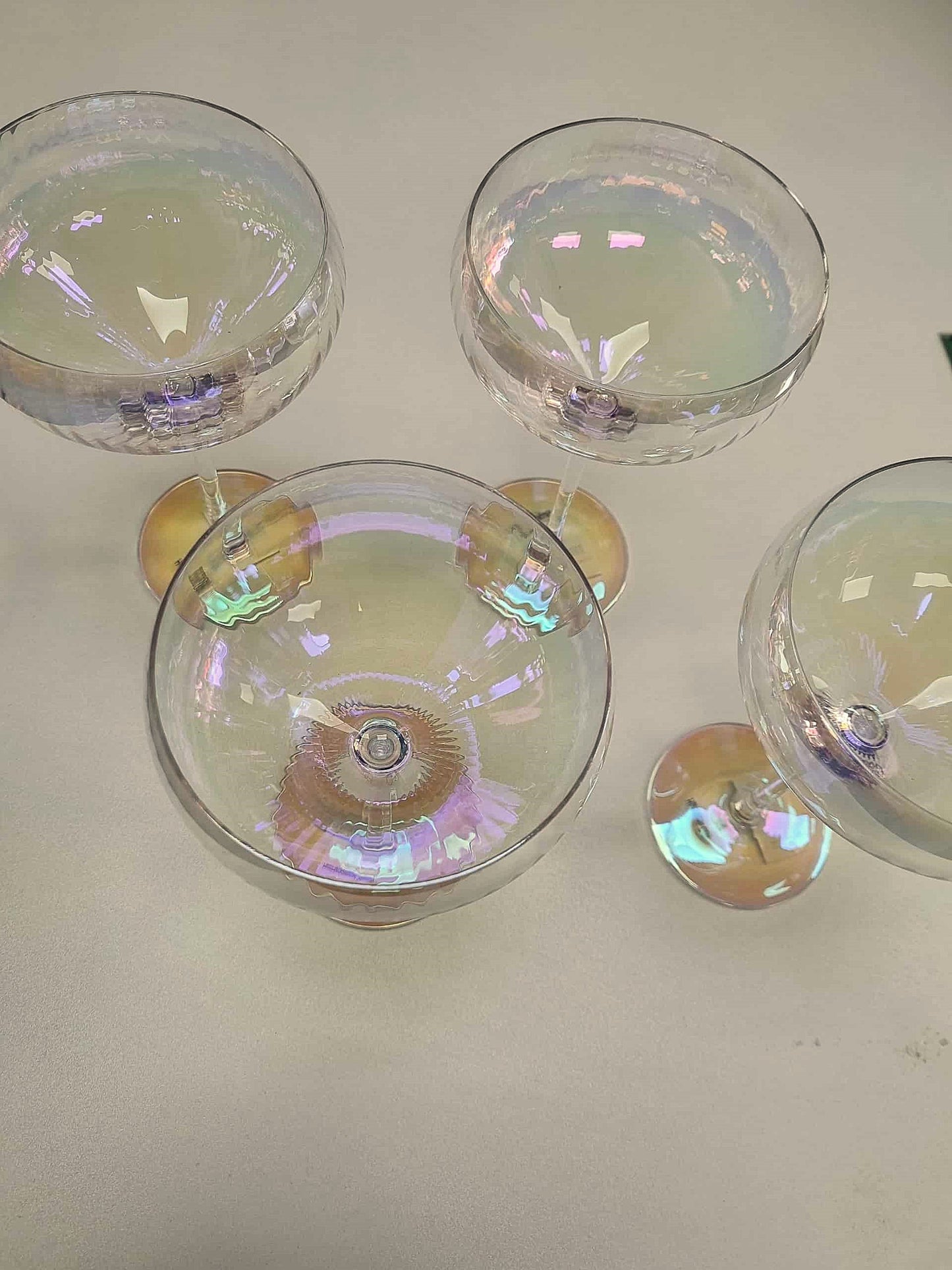 WILLOW+MAE Iridescent Ripple Wide Champagne Glass