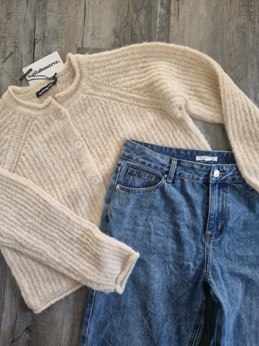 ALL ABOUT EVE Devon Cardigan Cream