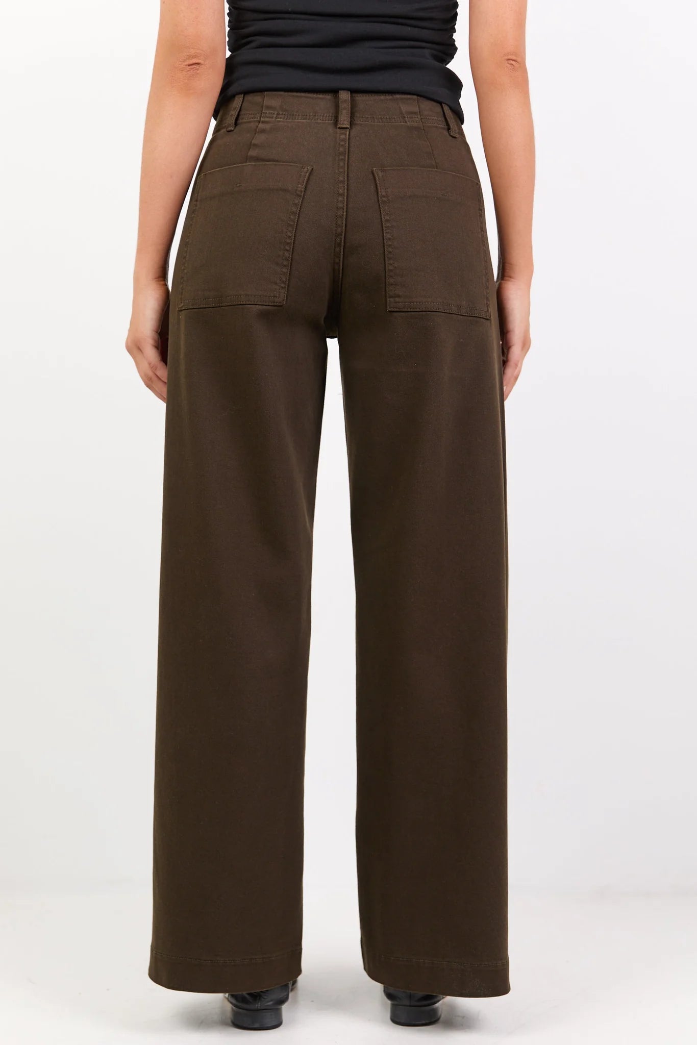 AMONG THE BRAVE Tune Chocolate Stretch Pintuck Jean Pant