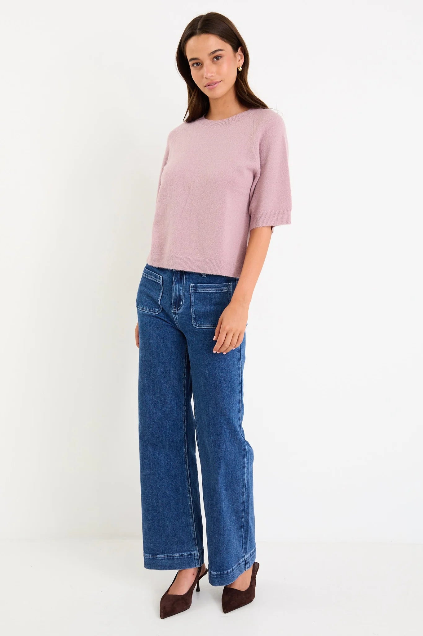 AMONG THE BRAVE Assemble Blush Alpaca Blend Tee