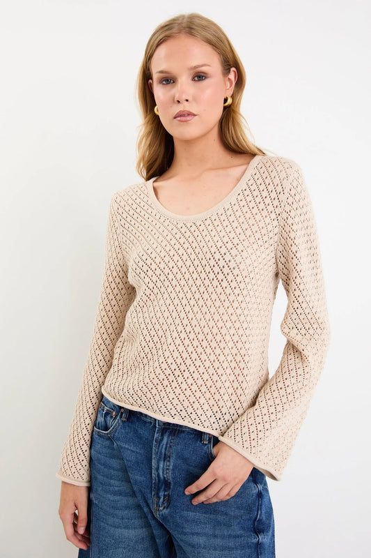 IVY+JACK Aurora String Scoop Neck Knit Top