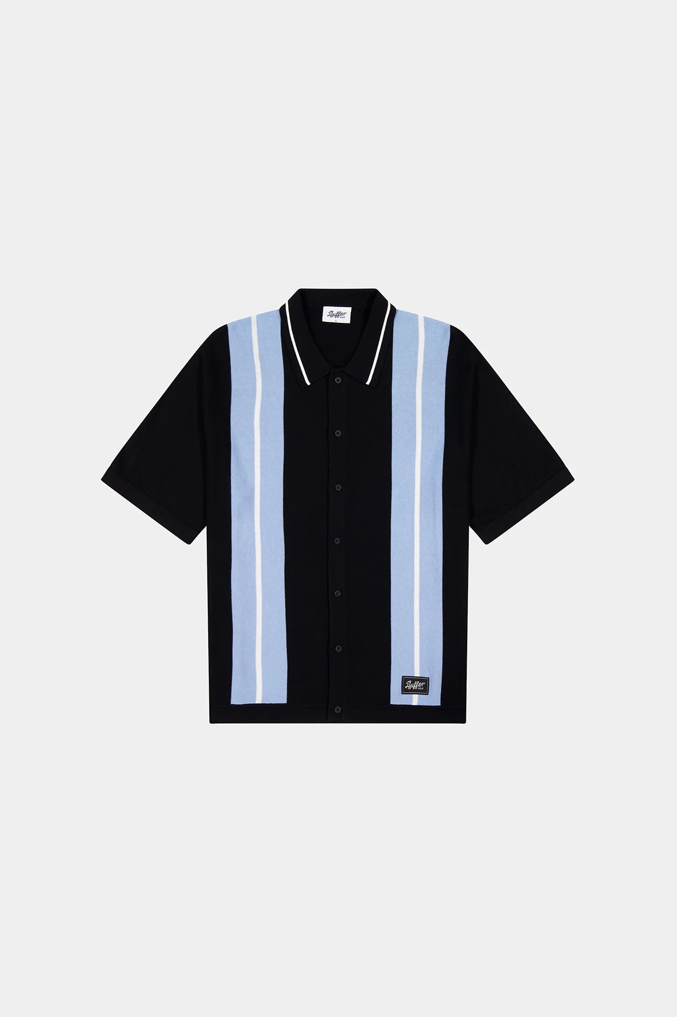 HUFFER GOLF Birdie Polo Knit Shirt Black