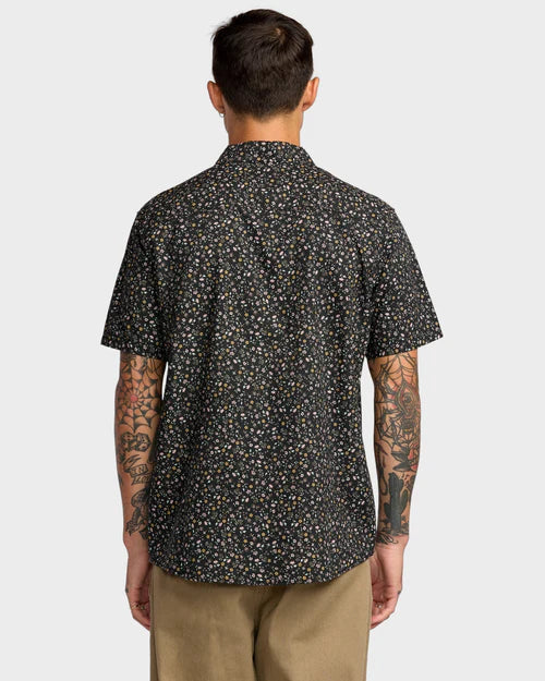 RVCA Botanical Short Sleeve Shirt Black Floral