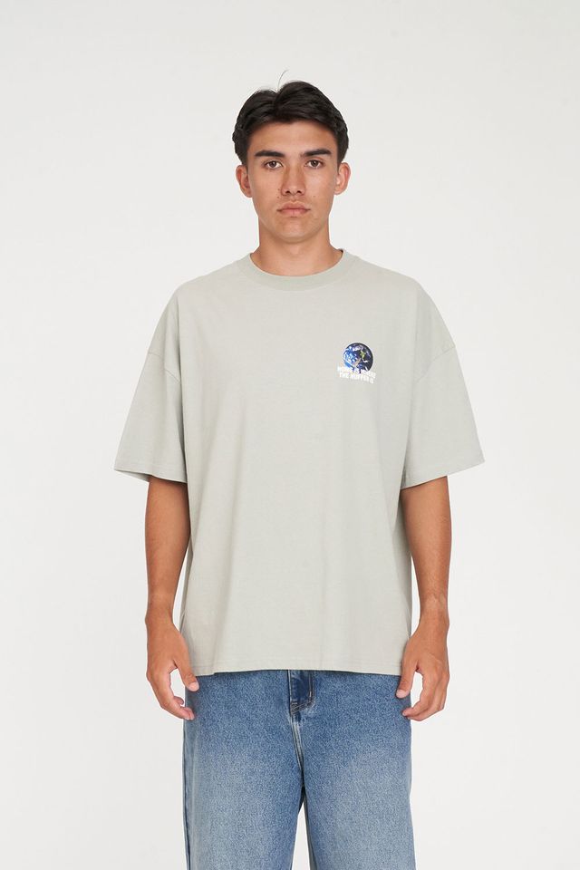 HUFFER Earther Block Tee Stone