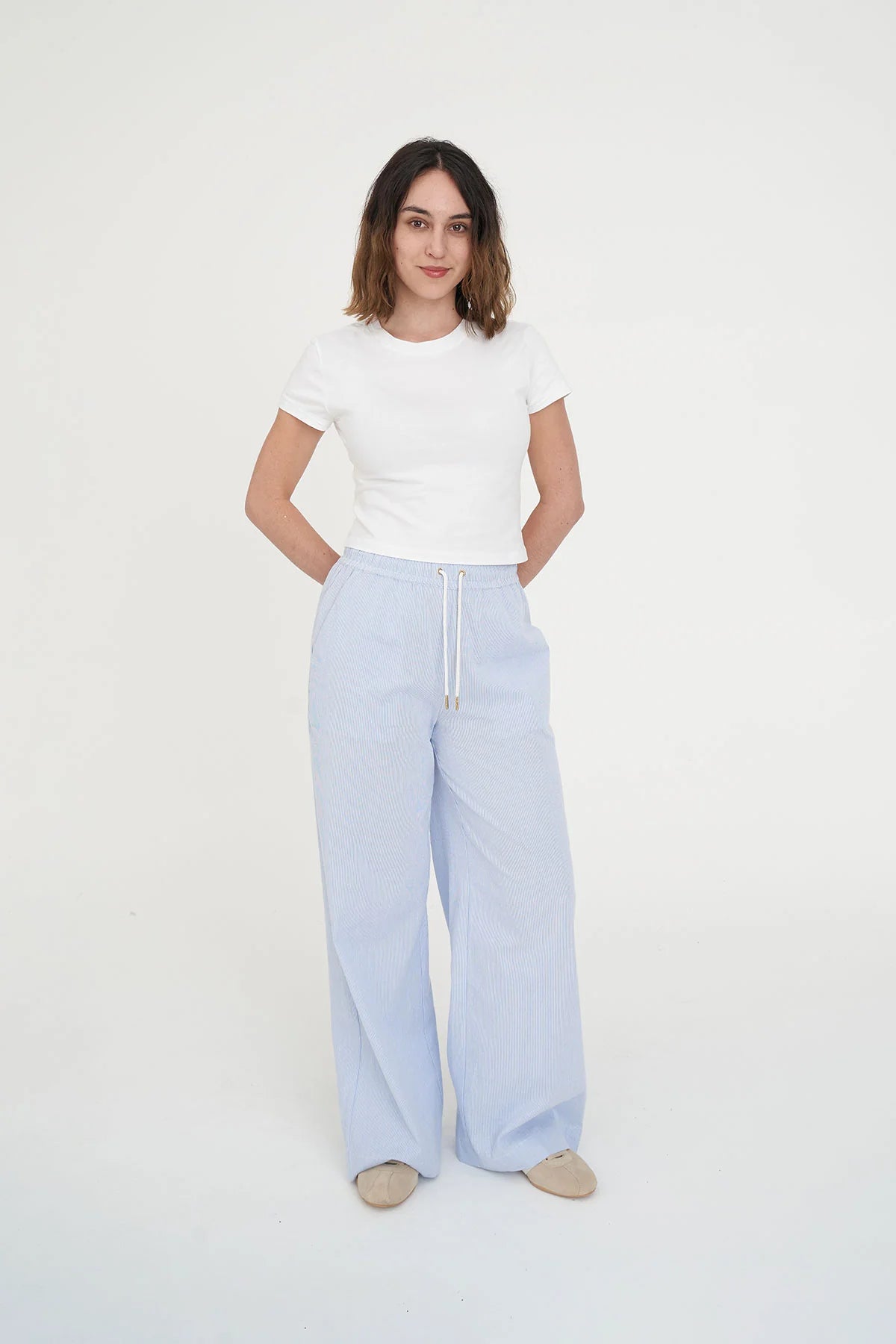 HUFFER Cruise Lounge Pant Bay Blue Stripe