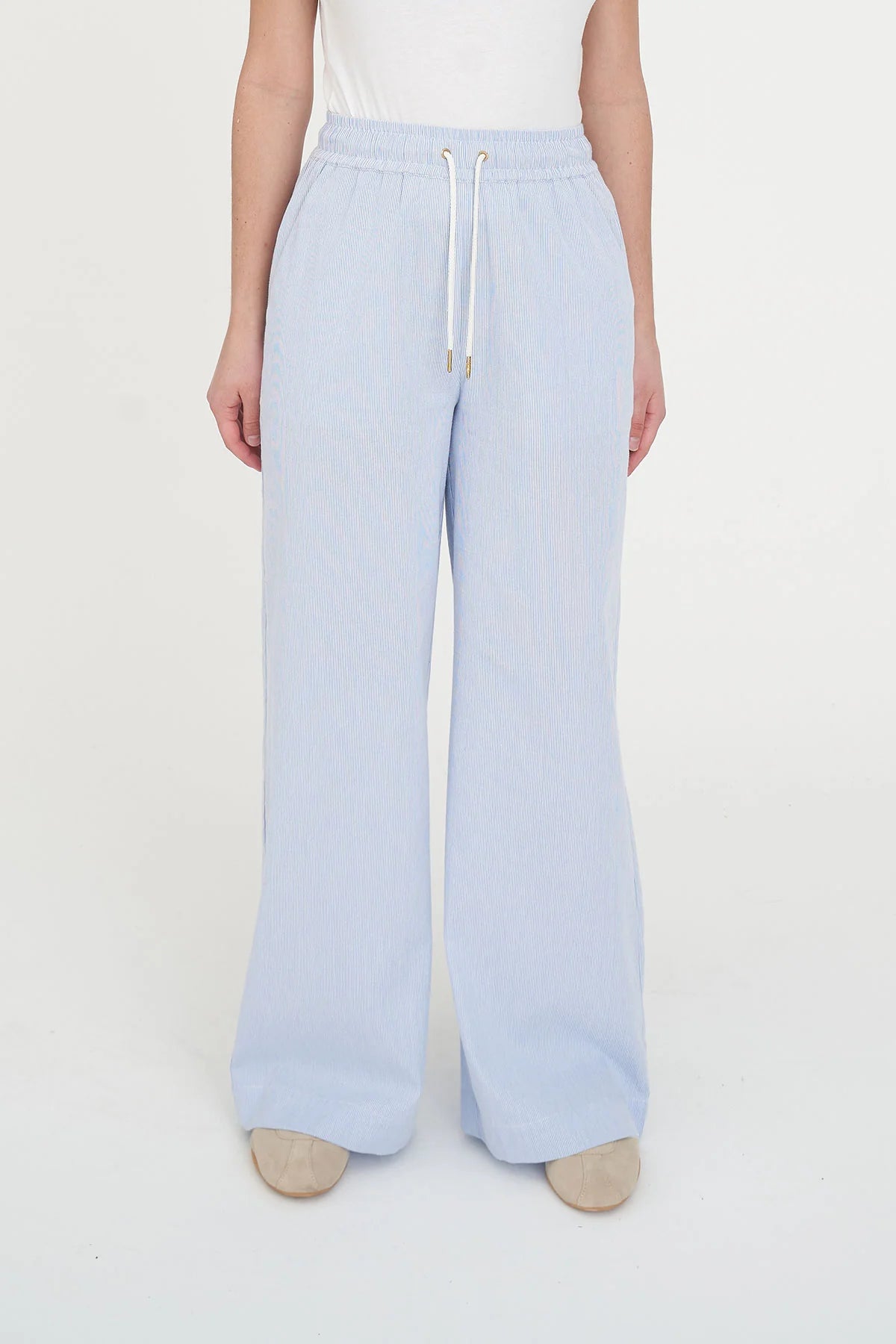HUFFER Cruise Lounge Pant Bay Blue Stripe