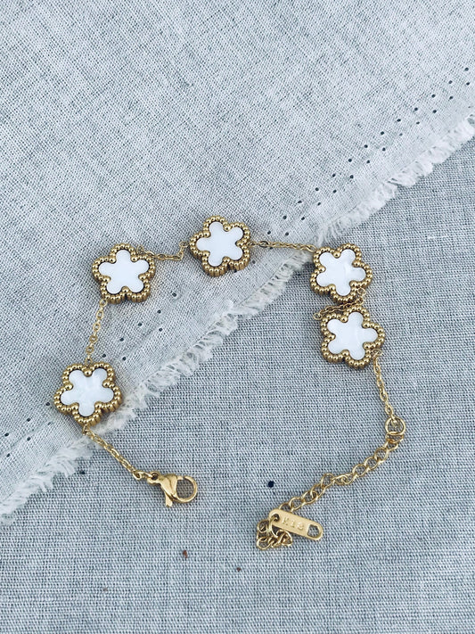 TWIGG JEWELLERY Clover Bracelet Pearl