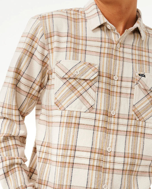Rip Curl Griffin Flannel Long Sleeve Shirt Bone