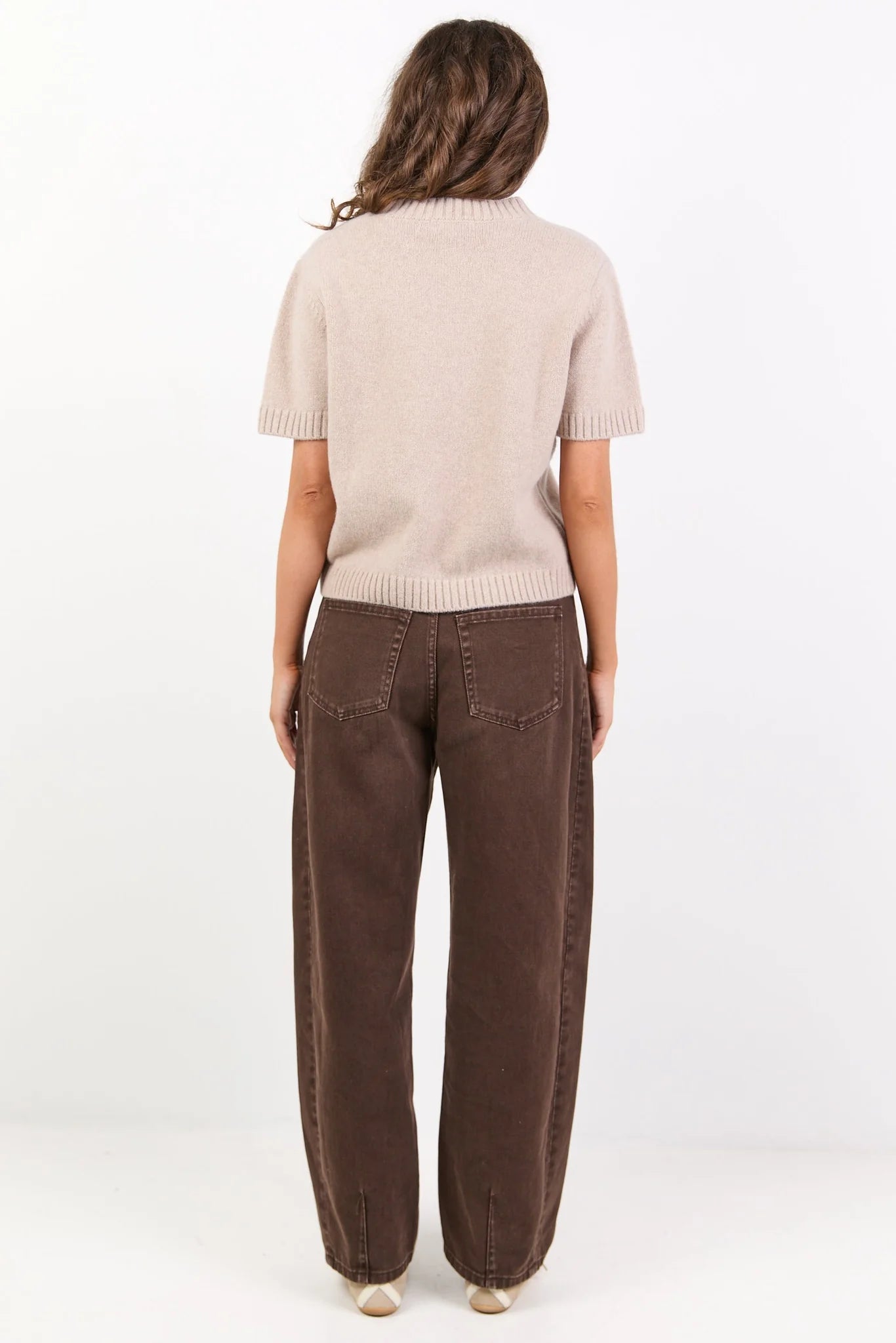 STORIES BE TOLD Goddess Oat Wool Cashmere Knit Tee