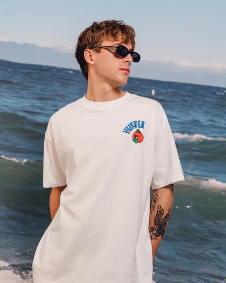 HUFFER Headliner Block Tee Chalk