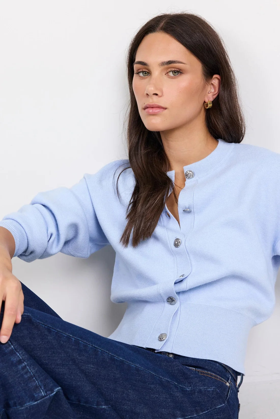 IVY + JACK Hallmark Cardigan Ice Blue