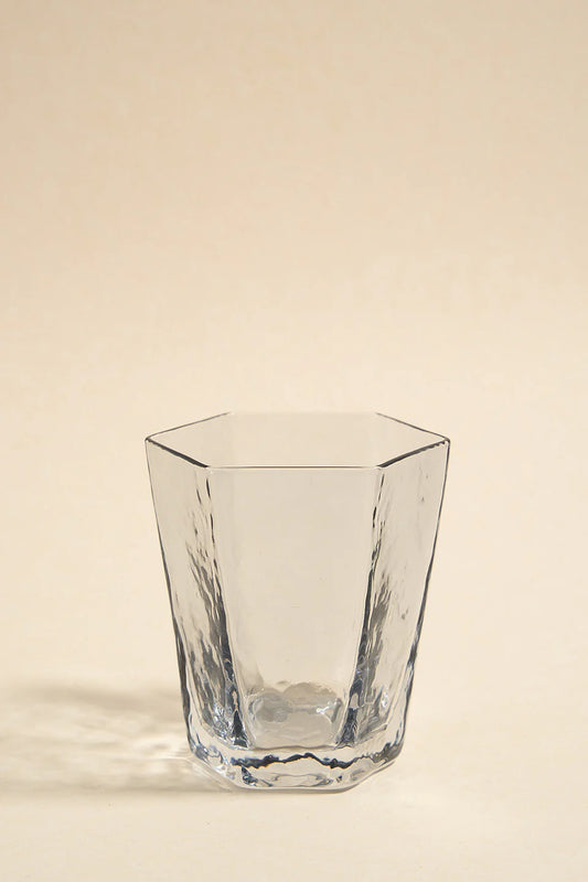 WILLOW+MAE Hexangular Grey Tumbler Glass