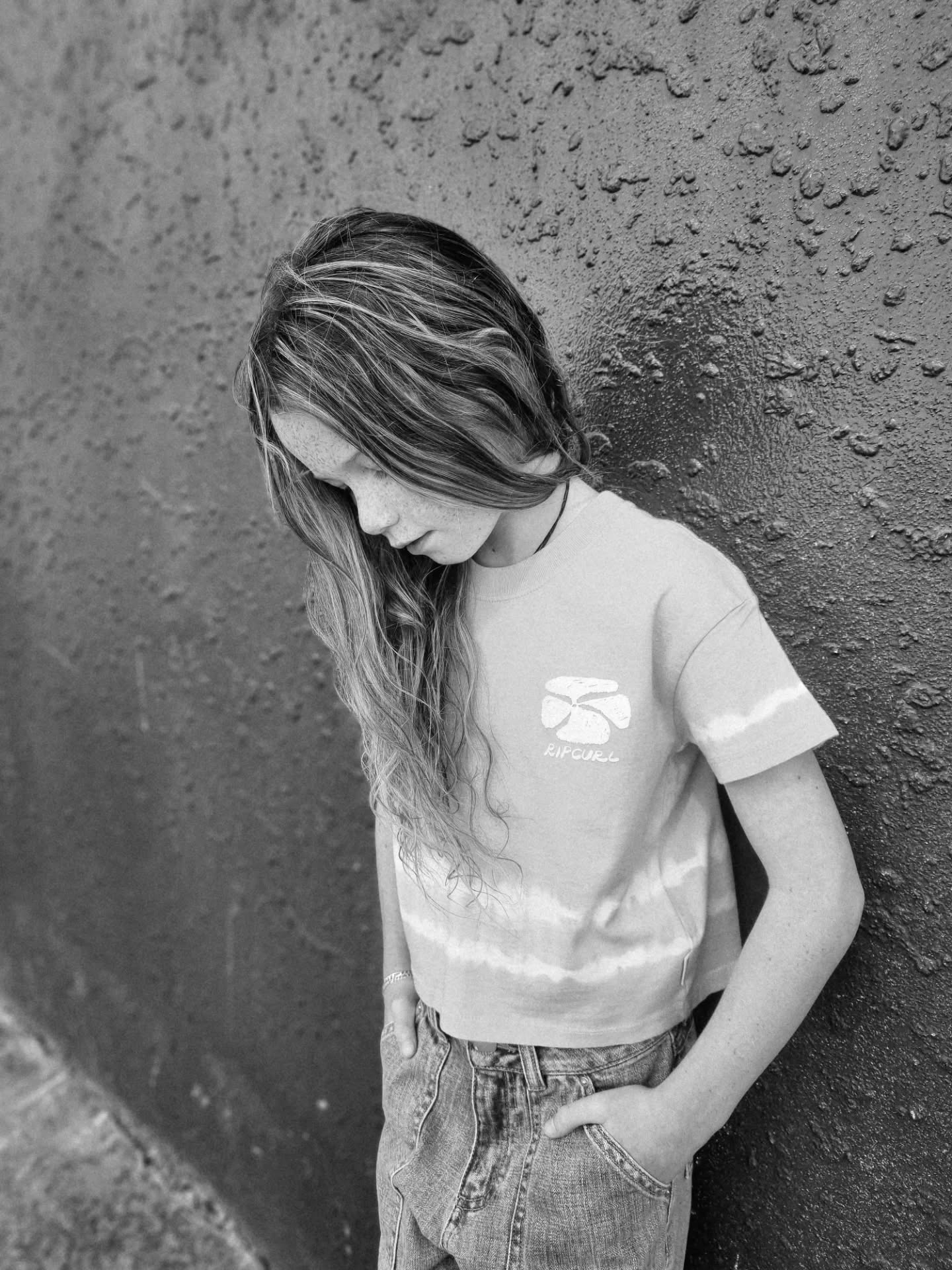 RIP CURL Ty Tie Dye Crop Tee Orange