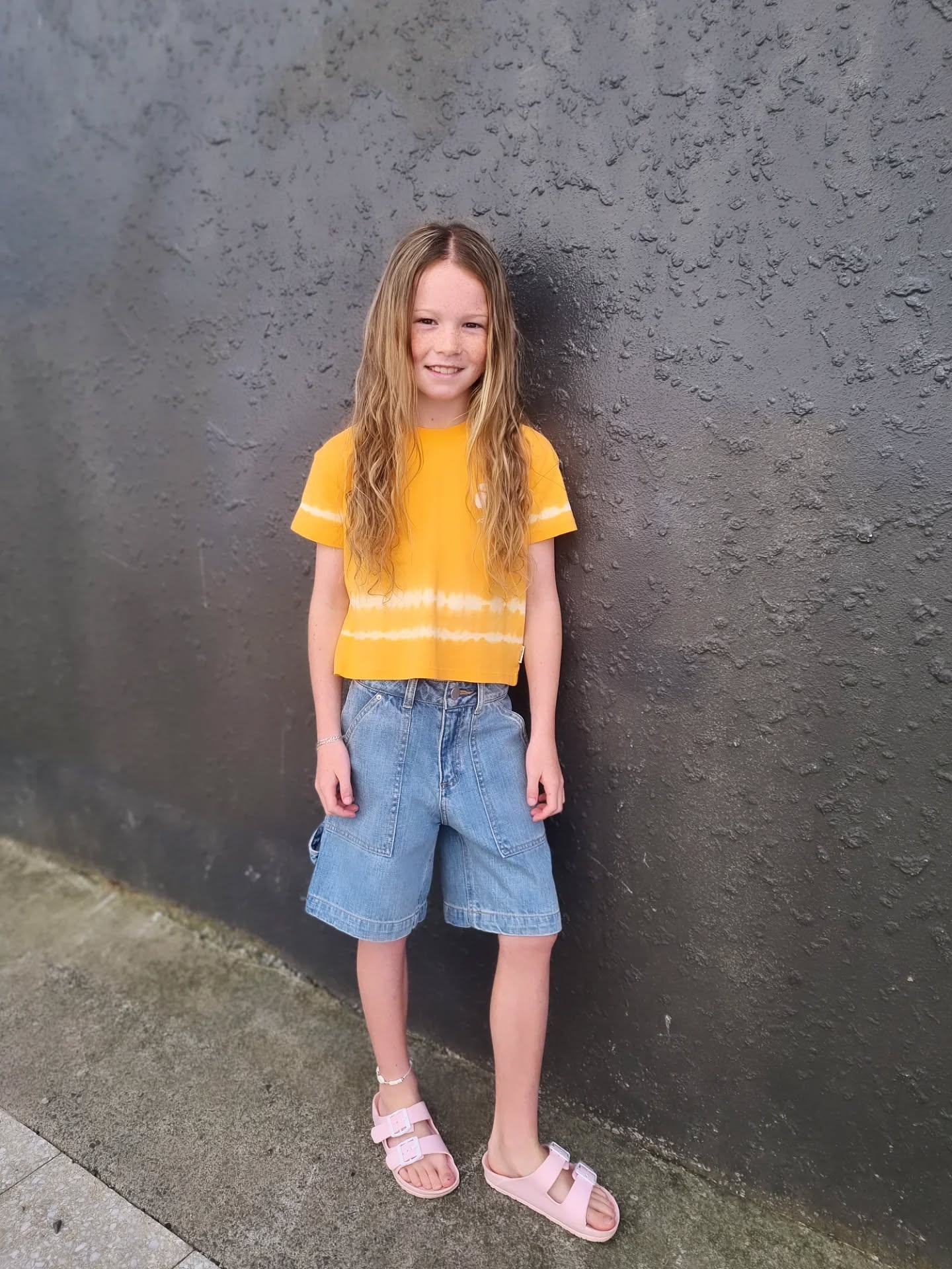 RIP CURL Ty Tie Dye Crop Tee Orange