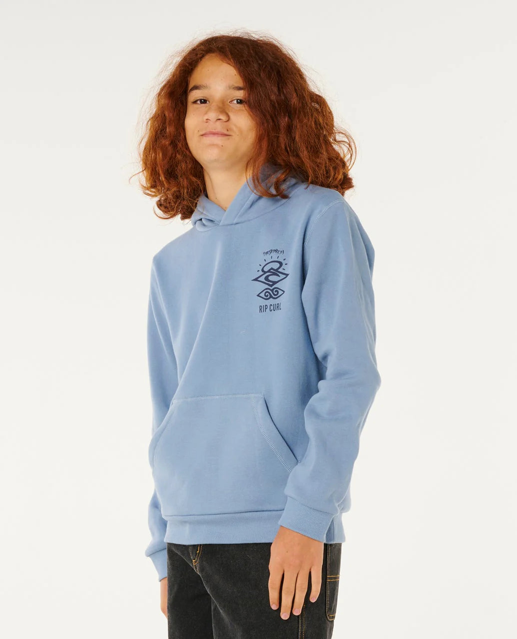 RIP CURL Boys Search Icon Hood Denim Blue 8-16 years