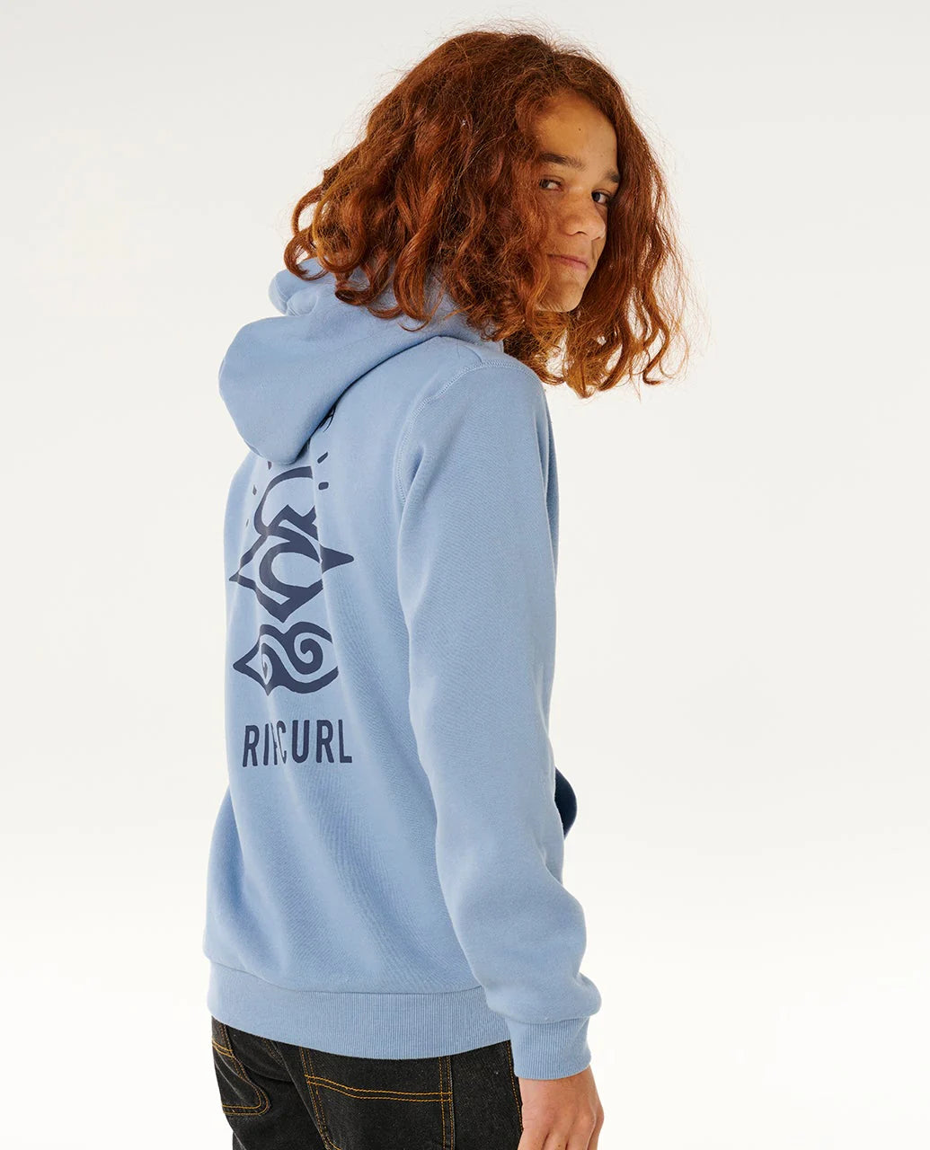 RIP CURL Boys Search Icon Hood Denim Blue 8-16 years