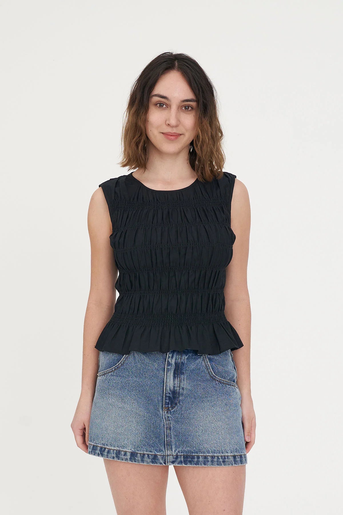 HUFFER Lin-In Bridget Top Black