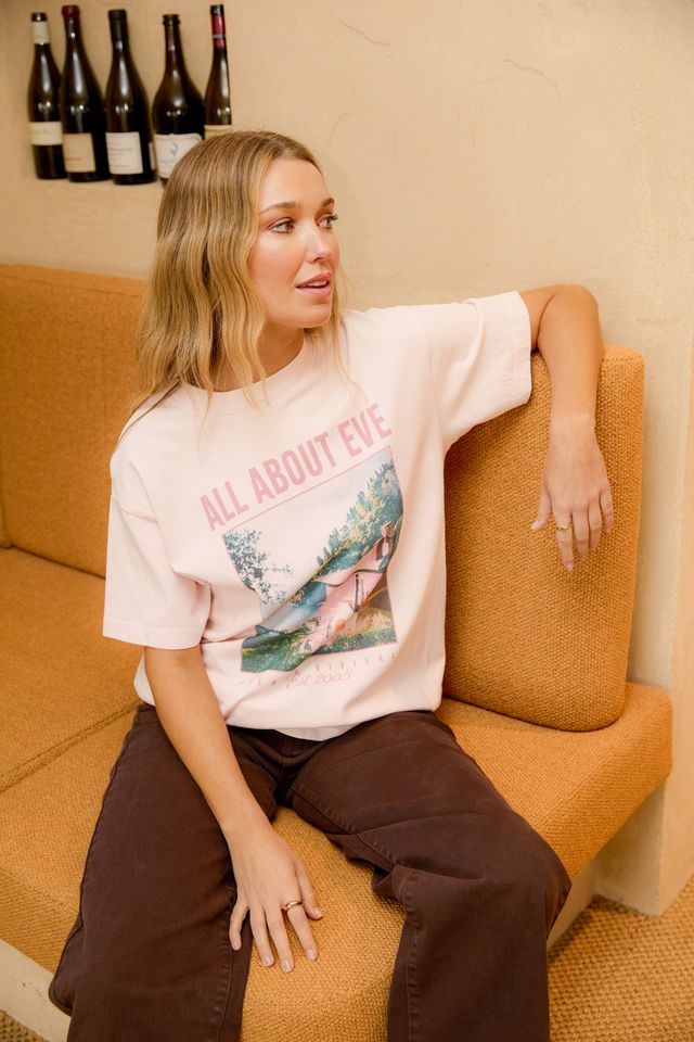 ALL ABOUT EVE Provence Relaxed Pale Pink Tee