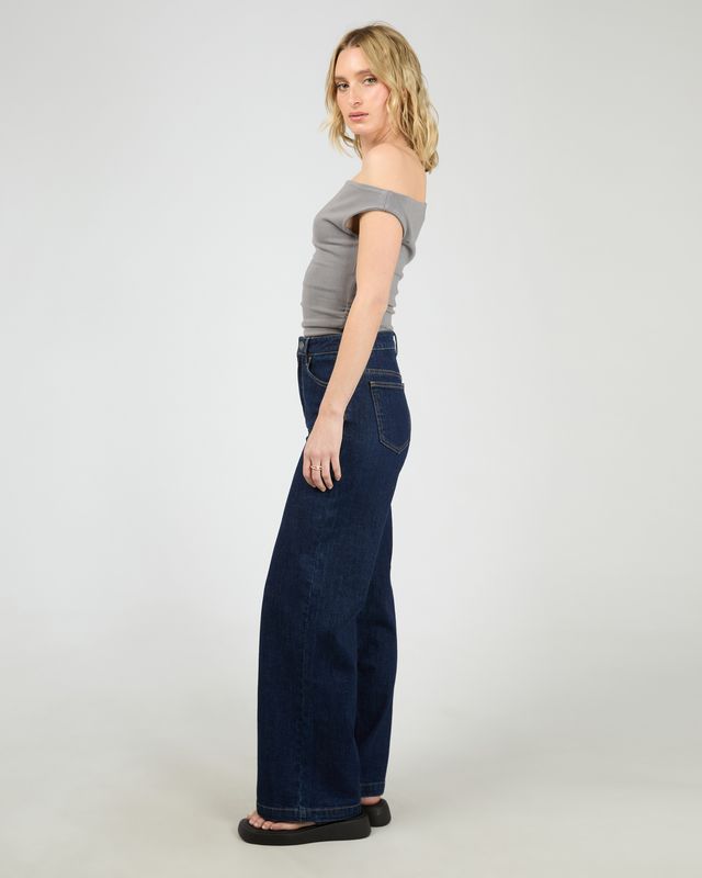 ALL ABOUT EVE Kylie Off Shoulder Top Charcoal