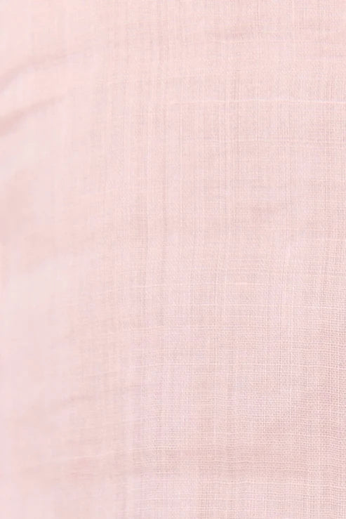 AMONG THE BRAVE Occasion Pale Pink Shirred Neck Short Sleeve Top