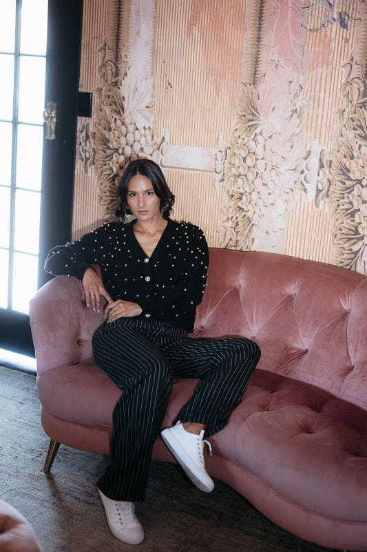 ET ALIA Pearl Cardi Black