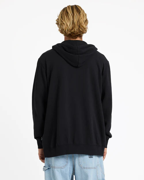 BILLABONG Premium Wave Washed Zip Thru Fleece Jacket Black
