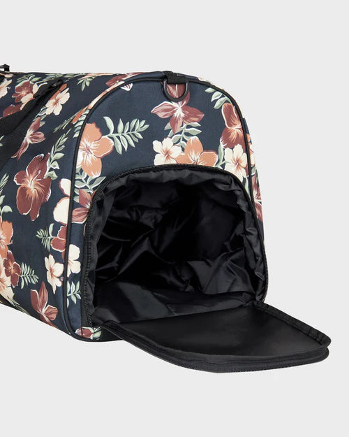 ROXY Pumpkin Spice Weekender Duffle Bag Black Floral