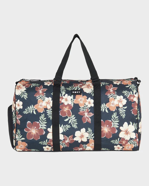 ROXY Pumpkin Spice Weekender Duffle Bag Black Floral
