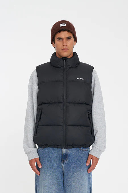 HUFFER Rider Puffer Vest Jacket Black